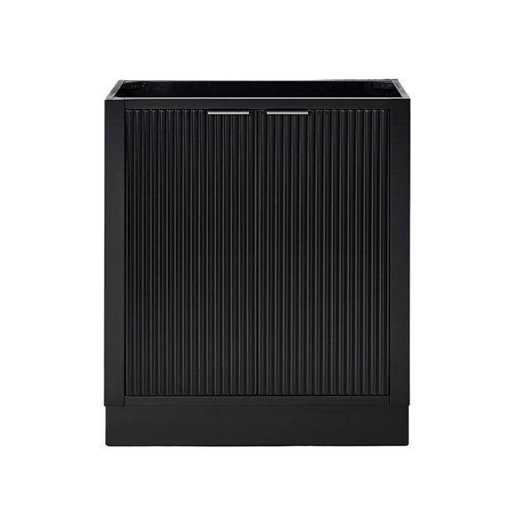 ARIEL Milan 30 Inch Single Sink Base Cabinet in Black