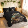 thumbnail image 2 of Manfei Western Lizard Twin Bedding, Woodland Animal Bedding Comforter Set, Black Brown, Black Reversible, 7-Piece, 2 of 6