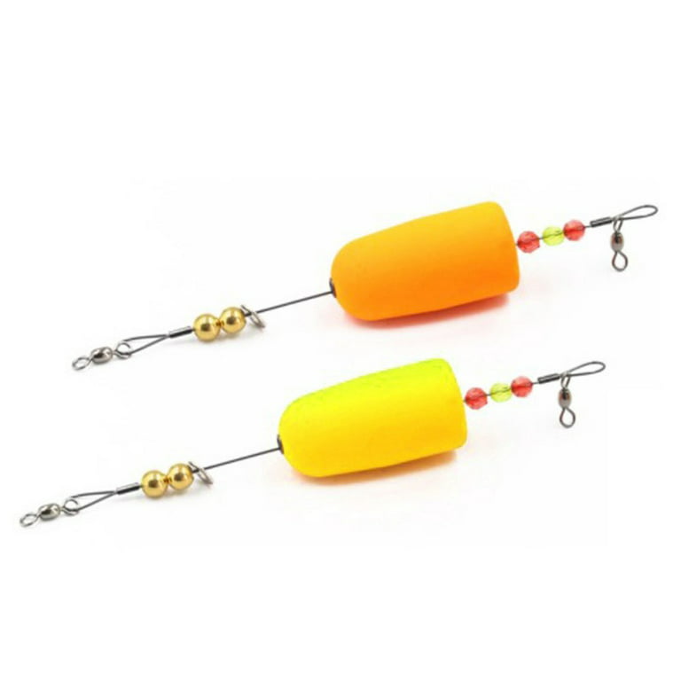 Suyin 2 Colors Fishing Floats Wire Cork for Redfish Bobbers Cork Floats Popping Cork, Yellow