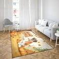 thumbnail image 4 of Welcome Fall Saint Bernard Cozy Autumn Field Pumpkins Golden Leaves Indoor Rug St Dog Lover Carpet Living Bed Room Sofa Home Decor - 12013, 4 of 5