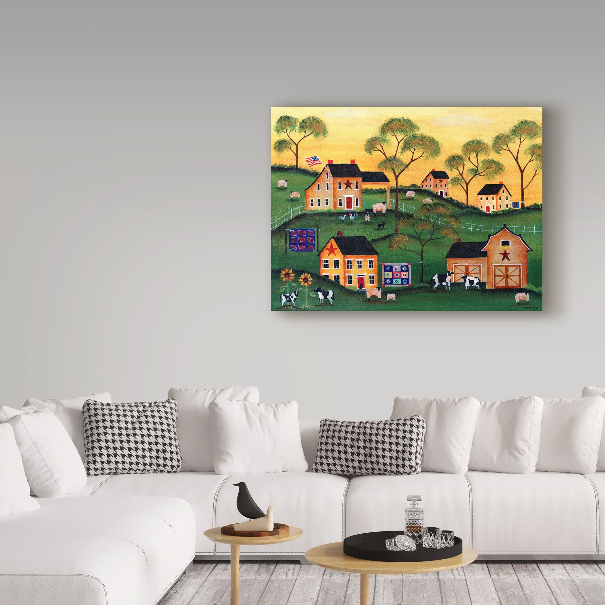 Trademark Fine Art 'American Sunshine Country Farm' Canvas Art by Cheryl Bartley