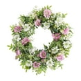 thumbnail image 2 of Flores artificiales, flores falsas, flores artificiales, juego de regalo para mujer, puerta de entrada, flores aromáticas, hojas y plantas de dinero, guirnaldas de flores para exterior, decoración de, 2 of 6