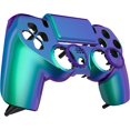 thumbnail image 3 of eXtremeRate Chameleon Green Purple Ghost Replacement Faceplate Touchpad Cover, Redesigned Housing Shell Case Touch Pad Compatible with PS4 Slim Pro Controller JDM-040/050/055, 3 of 9