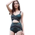 thumbnail image 1 of Cismea - Bikini de Tanga para Mujer, Traje de BañO con Estampado de Leopardo, Sexy Bikini Triangular de 2 Piezas（Verde） CISMEA bañador, 1 of 1