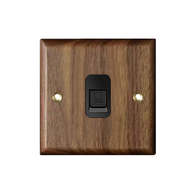 High Quality Retro Europe Type Vintage Wall Light Switch Socket, Solid Wood Brass Toggle Switch Plate, Antique Home Stay Switch