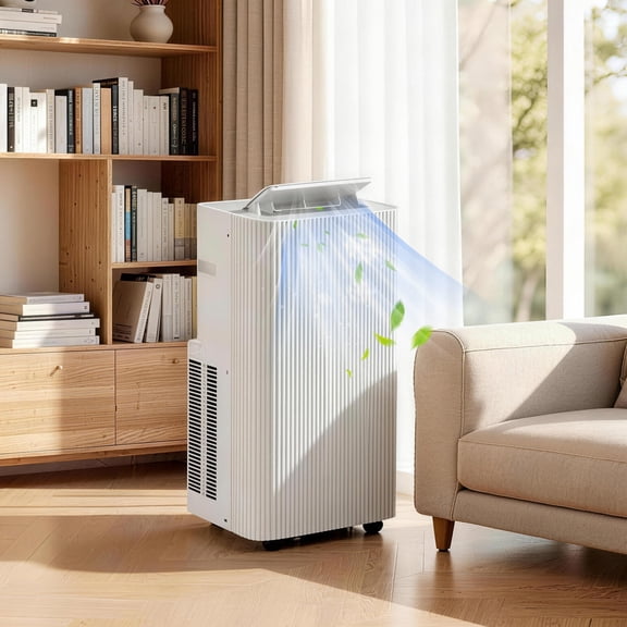 BaPiPro 12000 BTU ASHRAE Portable Air Conditioners with Heater, 5-in-1 Standing AC Unit with Heat, Cool, Dehumidifier, Fan, Sleep Mode for Room ups to 400 Sq.Ft