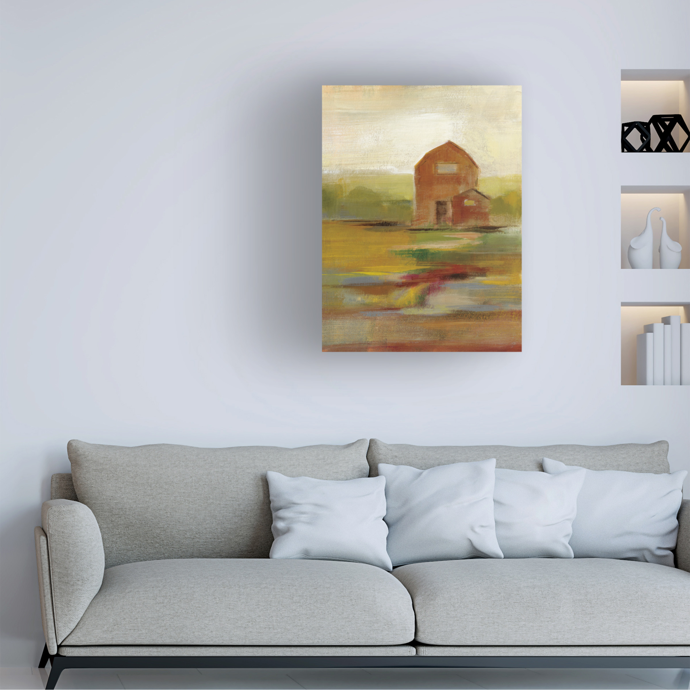 Trademark Fine Art 'Hillside Barn II v2' Canvas Art by Silvia Vassileva
