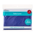 thumbnail image 3 of 1CT 84IN Navy Round Plastic Table Cover by Way To Celebrate, 3 of 6