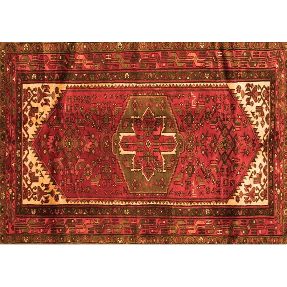 Ahgly Company Indoor Rectangle Persian Orange Traditional Area Rugs, 2' x 3'