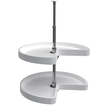 

Rev-A-Shelf 6472-24-11-52 24 Inch White Polymer Kidney Shaped 2 Shelf Lazy Susan
