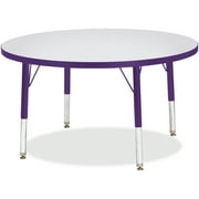 Jonti-Craft Kydz Activity Table-Color:Gray Top / Purple Edge,Height:Toddler Height,Size:36" diameter