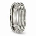 thumbnail image 4 of Solid Titanium Grooved 6mm Wedding Brushed Matte Finish Band Ring Size 12.5, 4 of 7