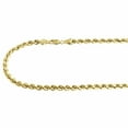 thumbnail image 3 of 10K Yellow Gold Mens or Ladies Hollow Rope Chain Necklace 4mm 30" Inches, 3 of 5