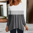 thumbnail image 2 of Feternal Women's T Shirt Tee Shirt Tunic Irregular Hem Print Long Sleeve Weekend Festival / Holiday Print Round Neck Regular Fit Fall & Winter, 2 of 5