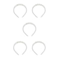 thumbnail image 2 of Minnieouse Exquisita perla diadema resistente al desgaste Universal estilo Simple Chic Scrunchie titular Tiaras para mujeres 18mm,4 perlas grandes 18 mm, 4 perlas grandes 5piezas, 2 of 6