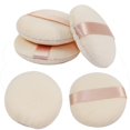 thumbnail image 1 of 5 Pcs 3.15" Pure Cotton Professional Round Body Face Loose Powder Puffs for Makeup or Baby Powder, 1 of 8