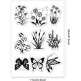 thumbnail image 2 of 1sheet Butterfly Flower Clear Stamps Silicone Stamp Cards for Card Making Photo Album Decoration, 2 of 7