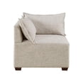 thumbnail image 3 of INK+IVY Molly Modern Woven Fabric Upholstered Modular Corner Chair in Tan, 3 of 16