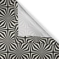thumbnail image 4 of Ambesonne Vintage Valance Pack of 2, Square and Stripes Optical, 54"X18", Charcoal Grey and Ivory, 4 of 5