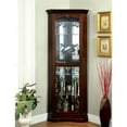thumbnail image 3 of Furniture of America Hammal 5-Shelf Corner Curio Cabinet, Walnut, 3 of 5
