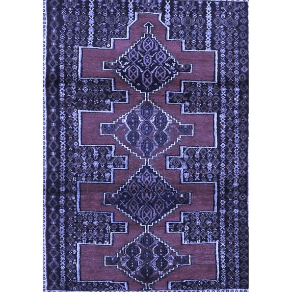 Ahgly Company Indoor Rectangle Persian Blue Traditional Area Rugs, 2' x 5'