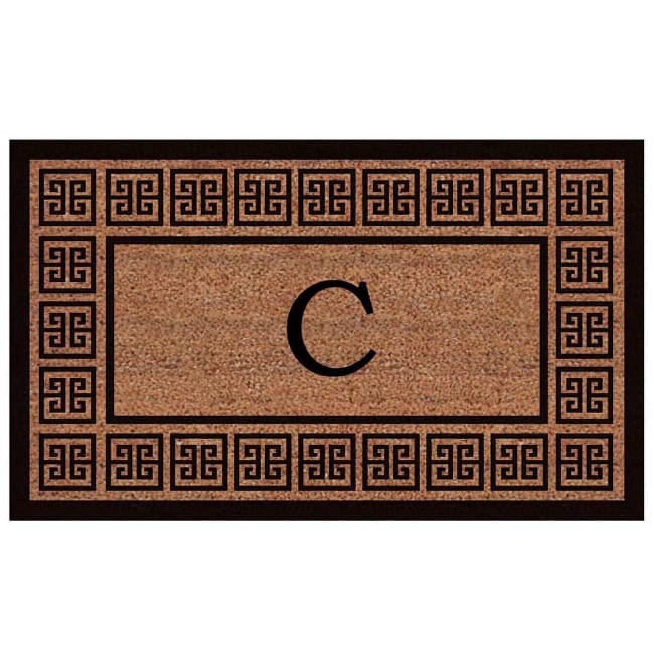 Calloway Mills The Grecian Monogram Outdoor Doormat, Extra-thick 18" x 30" (Letter U)
