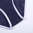 thumbnail image 3 of Swim Bottoms for Women Swim Shorts Classic Stretchy Comfortable Solid Bathing Suit Bikini Bottom Athletic Elastic Pool Party Swimwear Dark Purple, Size L, 3 of 9