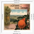 thumbnail image 5 of Art.com California Navel Oranges Brand - Pomona, California - Citrus Crate Label Art Print by Lantern Press, White Frame Wall Art, 38" x 38", 5 of 5