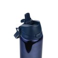 thumbnail image 3 of Mary Lawless Lee x TAL 32oz Stainless Steel 2-in-1 Straw and Chug Water Bottle with Push Lid, Navy Chrome with Navy Boot, 3 of 10