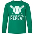 thumbnail image 3 of Inktastic Grunge Eat Sleep Baseball Repeat Long Sleeve Youth T-Shirt, 3 of 5