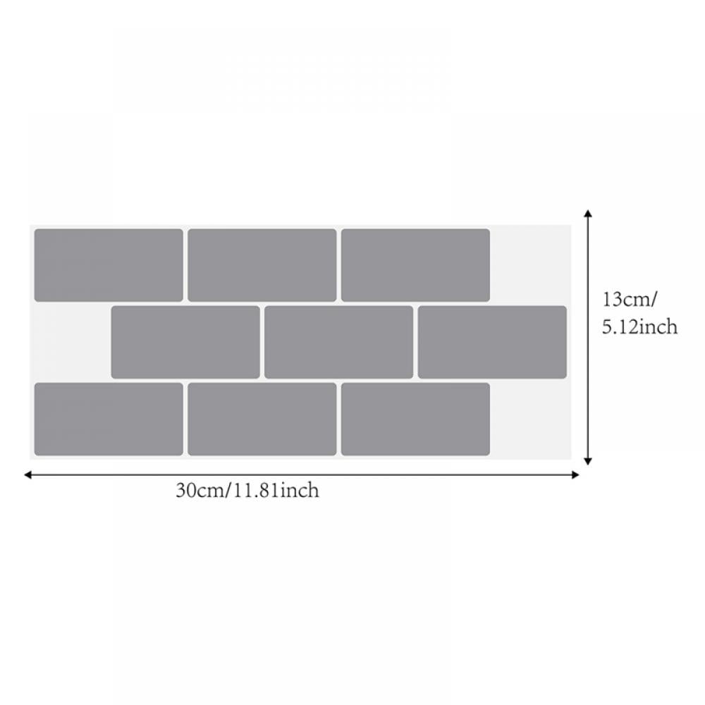 5 Sheet Peel and Stick Subway Tile Backsplash,Kitchen Backsplash Peel and Stick Tiles 3D Wall Panels