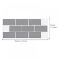 thumbnail image 4 of 1 Sheet Peel and Stick Kitchen Backsplash Tile Stickers Self Adhesive Stick on Subway Tile 12" x 5" Bathroom Splashback Water Heat Resistant 3D Wall Tiles, 4 of 6
