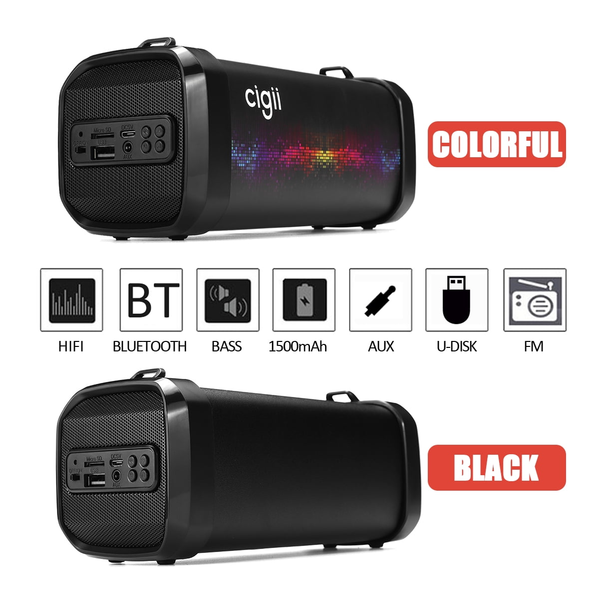 The CIGII F41B outdoor smart bluetooth speaker carries a bluetooth