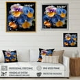 thumbnail image 4 of Designart "Magically Transparent Blue And Yellow Pansies" Pansies Floater Framed Wall Art Prints, 4 of 5