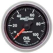 AUTO METER 3621 2-1/16IN OIL PRESS, 0-100 PSI, MECH