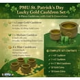 thumbnail image 2 of PMU St. Patrick's Day Gold with Coin Cauldron set - 6 pcs Cauldrons, 50 pcs Gold Coins, 50 pcs Green Coins, 2 of 7