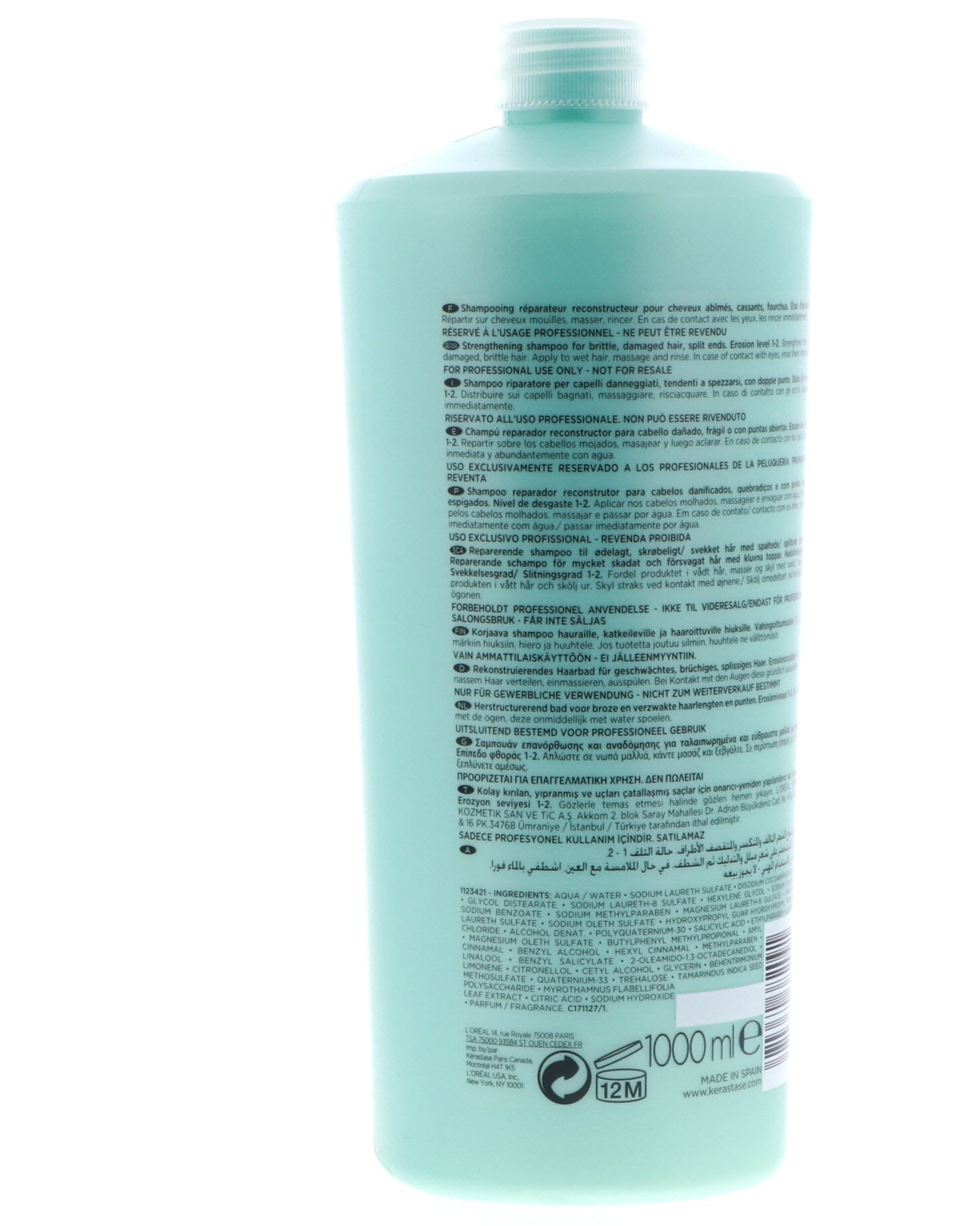 Kerastase Resistance Bain Force Architecte Shampoo, 34 Fluid Ounce