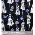 thumbnail image 1 of Soimoi Crepe Silk Fabric Women & Camera Fashion Print Fabric by The Yard 42 Inch Wide, 1 of 1