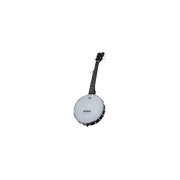 Dean Guitars Backwoods Mini Travel Banjo, Mahogany Neck, White or Black Finish, Lightweight