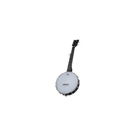 Dean Guitars Backwoods Mini Travel Banjo, Mahogany Neck, White or Black Finish, Lightweight