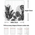 thumbnail image 3 of Tropical Green Plant Shower Curtain Waterproof Washable Fabric Summer Bathroom Decor Botanical Banana Monstera Leaf Palm Tree Shower Curtain with Hooks 72x72 Inch, 3 of 3