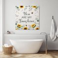 thumbnail image 3 of Sunflower Wall Art Painting on Canvas, Yellow Floral Summer Botanical Leaves Weeping Rustic Canvas Art Home Prints Wall Art Framed Modern Artwork for Living Room Bedroom Wall Decor 12x12in, 3 of 9