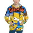 thumbnail image 3 of Youth Hoodies The Simpsons Kids' Hoodie 3d Print Sweatshirt Soft Pullover Hooded With Big Pockets For Boys Or Girls Medium, 3 of 8