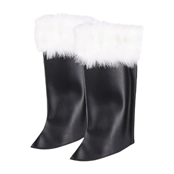 Fundas para botas de Papá Noel para Navidad Puños para botas de Papá Noel Vendas para piernas para presentaciones en el escenario