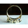 thumbnail image 3 of Anniversary Wedding Band Ring For Women in Oval Blue Sapphire 14k Yellow Gold Plated Silver, 3 of 4