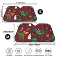 thumbnail image 3 of Balery Dinosaur Christmas Happy New Year Print Car Windshield Sun Shade,Windshield Sunshade for Car Pickup Truck SUV Accessories-Medium, 3 of 7