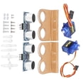 thumbnail image 2 of 2 Ensembles Kit Robot Voiture Module de Capteur Ultrasonique + Volant + Support de Montage, 2 of 8