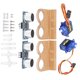 thumbnail image 3 of Componente electrónico, 2 juegos de sensor ultrasónico de robot de bricolaje, kit básico para automóvil inteligente, muy versátil, 3 of 9