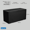 thumbnail image 4 of Mondawe 100 Gallon Wicker Resin Deck Box, 4 of 5