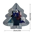 thumbnail image 2 of Metal Hanging Christmas Tree Wind Decorations - Intricate Outline with Colorful Animal Ornaments - Perfect for Yard & Garden Spinners, 2 of 7